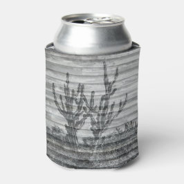 Cactus Plants On Wood Planks Black And White Photo Dosenkühler