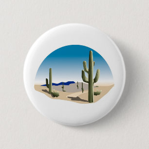 Cactus Prairie Scene Button