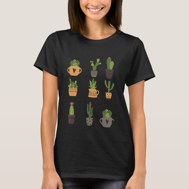 Cactus Prickly Saguaro Pear Barbary Fig Golden Bar T-Shirt (Vorderseite)
