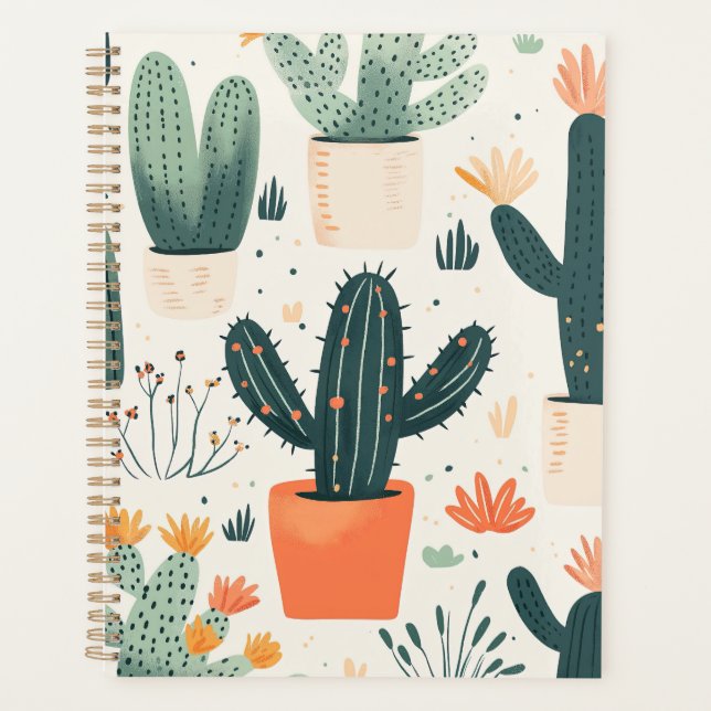 Cactus Print Planner Planer (Vorderseite)