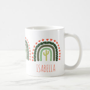 Cactus Rainbow NAME Orange Green Modern Wüste Kaffeetasse