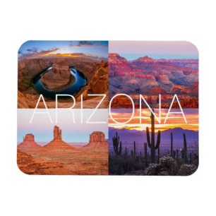 Cactus Red Rock Sunset Nature Landscapes Arizona Magnet