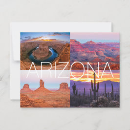 Cactus Red Rock Sunset Nature Landscapes Arizona Postkarte