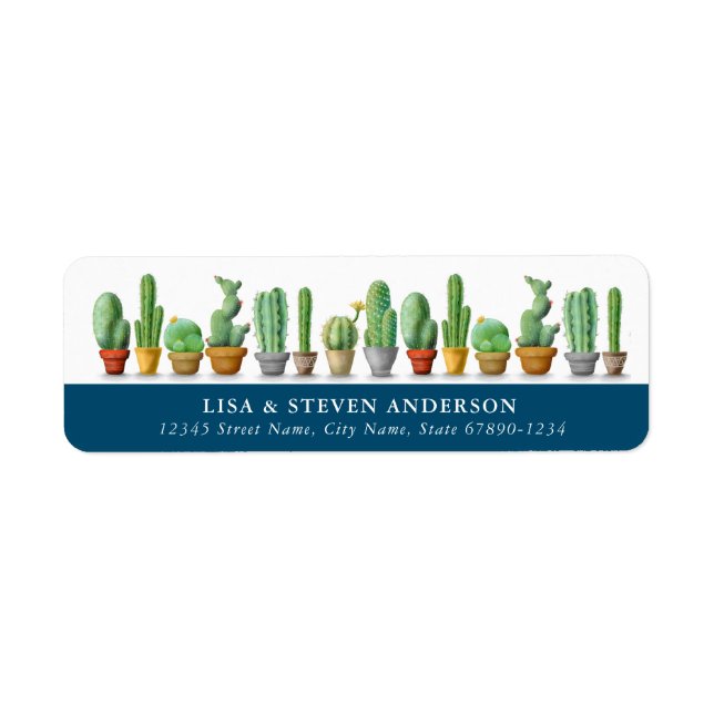 Cactus Rücksendeadressen-Aufklebers (Vorne)