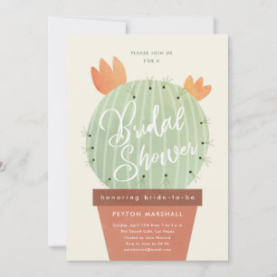 Cactus Script-Brautparty Einladung