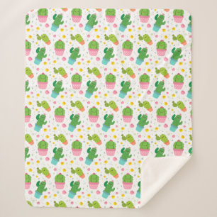 Cactus Sherpa Blanket Sherpadecke