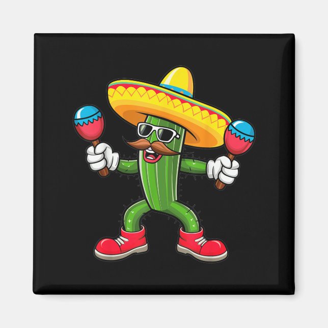 Cactus Sombrero Cinco De Mayo Mexican Cactus Party Magnet (Vorne)