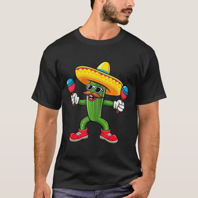 Cactus Sombrero Cinco De Mayo Mexican Cactus Party T-Shirt (Vorderseite)