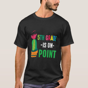 Cactus Student Happy Back School Tag 5. Klasse ist T-Shirt