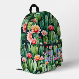 Cactus & Succulent Backpack Benutzerdefinierter Te Bedruckter Rucksack