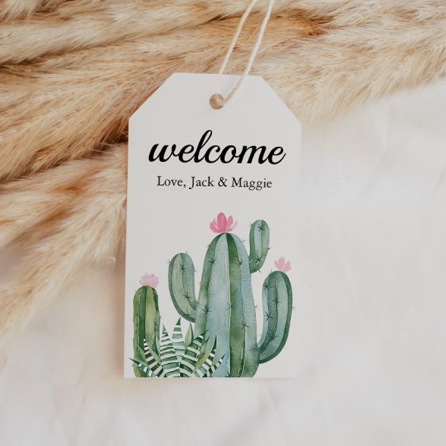 Cactus succulent Blume Wedding Welcome Bag Bevorzu Geschenkanhänger (Von Creator hochgeladen)