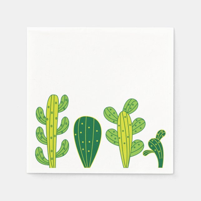 Cactus succulent Cacti Party Serviette (Vorderseite)
