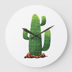 Cactus Succulent Fiesta Große Wanduhr