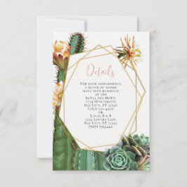 Cactus succulent Greenerity Wedding RSVP Einladung