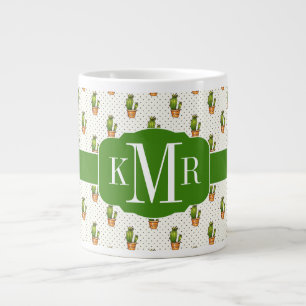 Cactus & Succulent Polk Dot Pattern Jumbo-Tasse