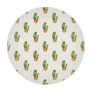 Cactus & Succulent Polk Dot Pattern Schneidebrett
