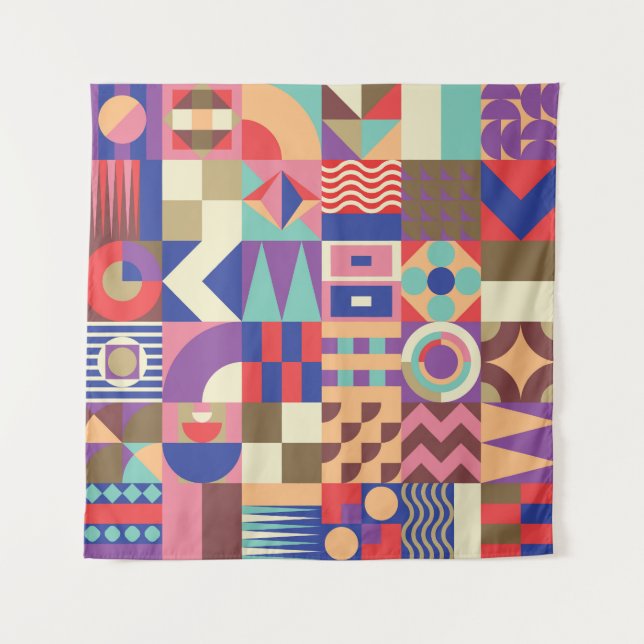 Cactus succulent: Sketch Style Doodle Wandteppich (Vorderseite)