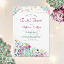Cactus succulent String Lights Brautparty