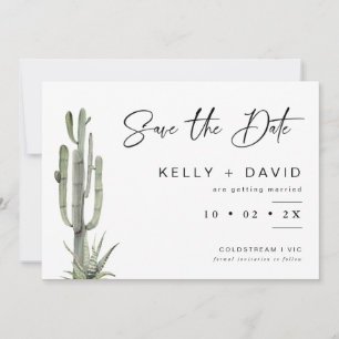 Cactus succulent Wedding Save the Date Card Einladung