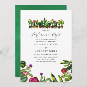Cactus succulents Fiesta Wedding Update Einladung