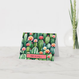 cactus succulents watercolor geflochten Danke Kart