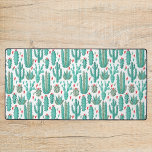 Cactus succules hercculed schreibtischunterlage<br><div class="desc">Ein eleganter weißer Hintergrund mit Kakteen,  Kakteen und Sukkulenten sowie roten und grünen Herzen.</div>