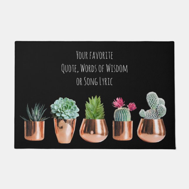 Cactus succules Ihr Lieblingsangebot, Song Lyric Fußmatte (Vorderseite)