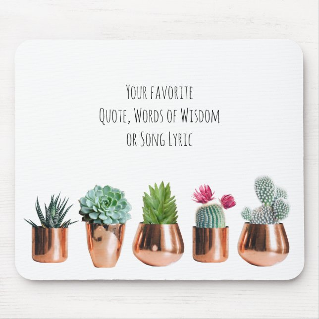 Cactus succules Ihr Lieblingsangebot, Song Lyric Mousepad (Vorne)
