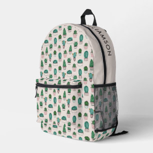 Cactus sukculent Pattern Bedruckter Rucksack
