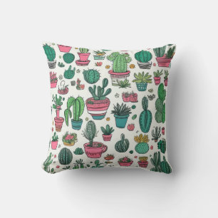 Cactus sukculent Pattern Kissen
