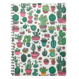 Cactus sukculent Pattern Notizblock