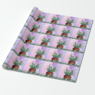 Cactus Sunrise Wrapping Paper Geschenkpapier