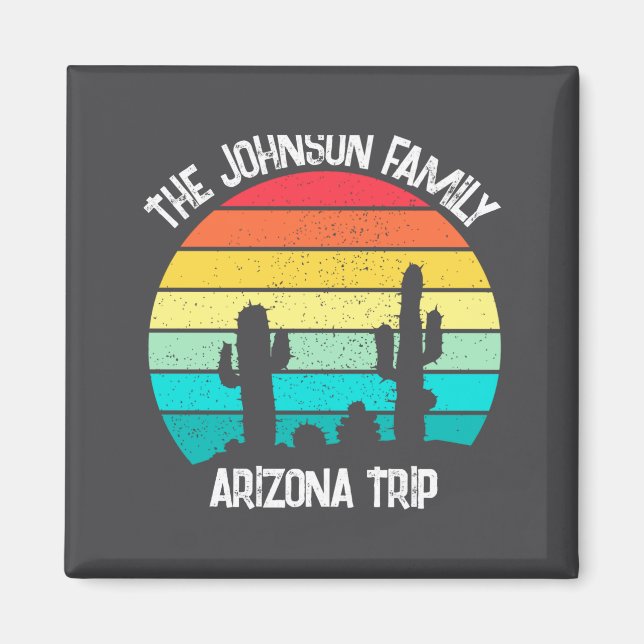 Cactus Sunset Arizona Desert Trip Womens  Magnet (Vorne)