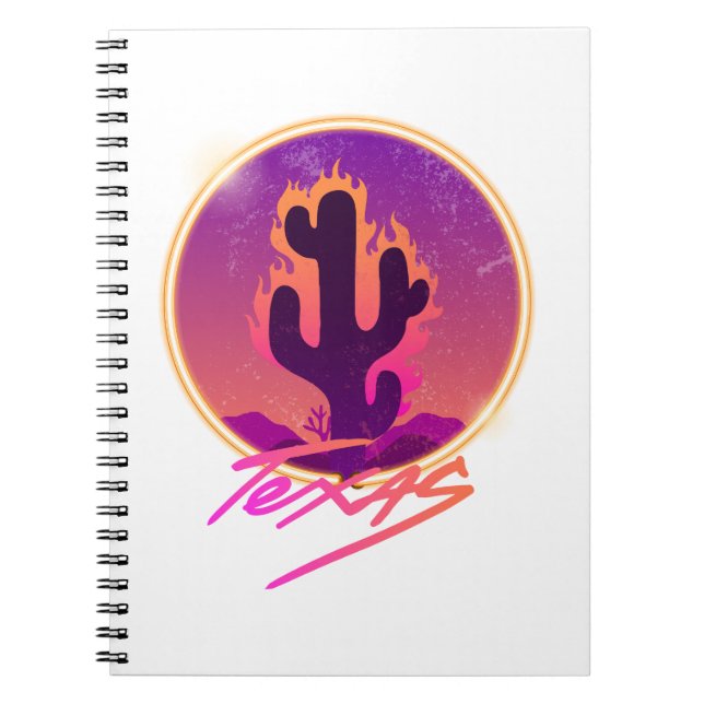 CACTUS SUNSET NEON  NOTIZBLOCK (Vorderseite)