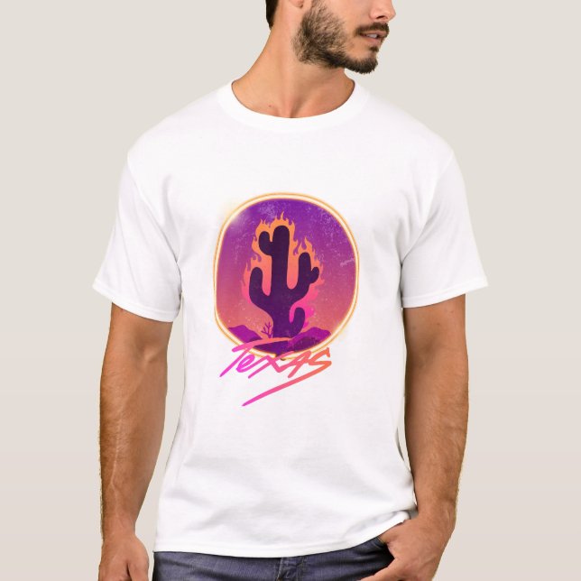 CACTUS SUNSET NEON  T-Shirt (Vorderseite)