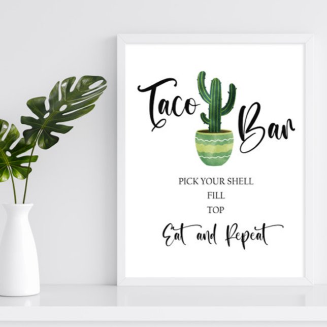 Cactus Taco Bar Sign Poster (Von Creator hochgeladen)