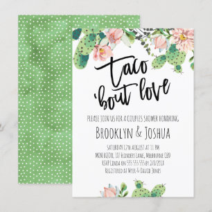 Cactus Taco 'bout Love Paare Dusche Einladung