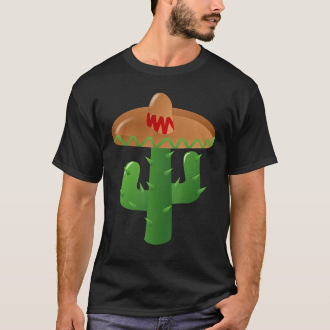 CACTUS TEE CACTUS WEARING A SOMBRERO WESTERN CACTI (Vorderseite)