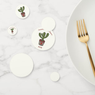 Cactus-Thema-Junggesellinnenabschied personalisier Konfetti