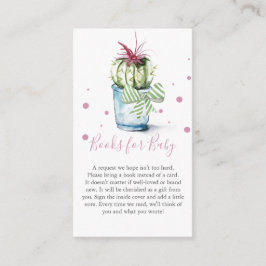 Cactus Theme Book for Baby Invitation Enclosure Begleitkarte