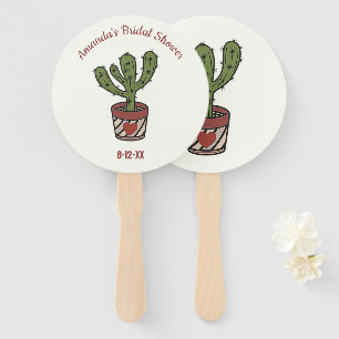 Cactus Theme Brautparty Personalisiert Fächer