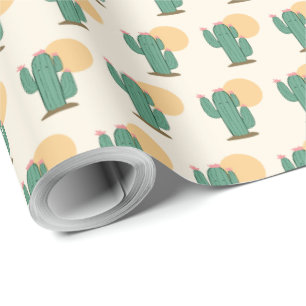 Cactus Themed Gift Wrappingi Paper Geschenkpapier