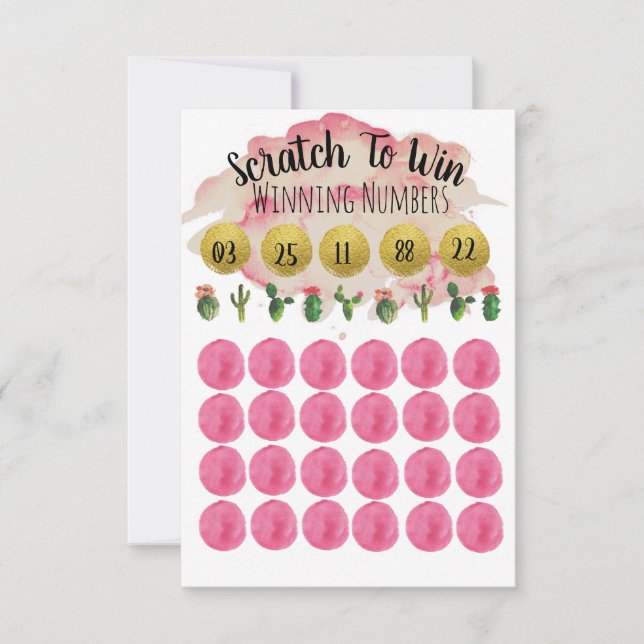 Cactus Themed Scratch Off Lottery Tickets (Vorderseite)