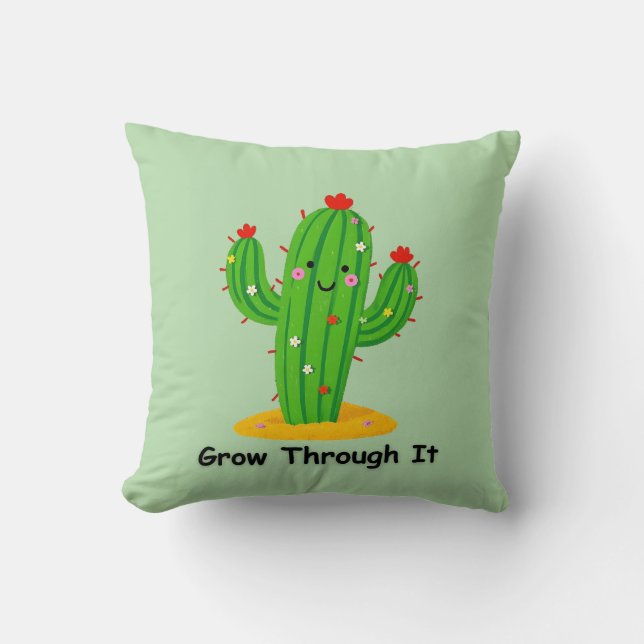Cactus Throw Pillow Kissen (Vorderseite)