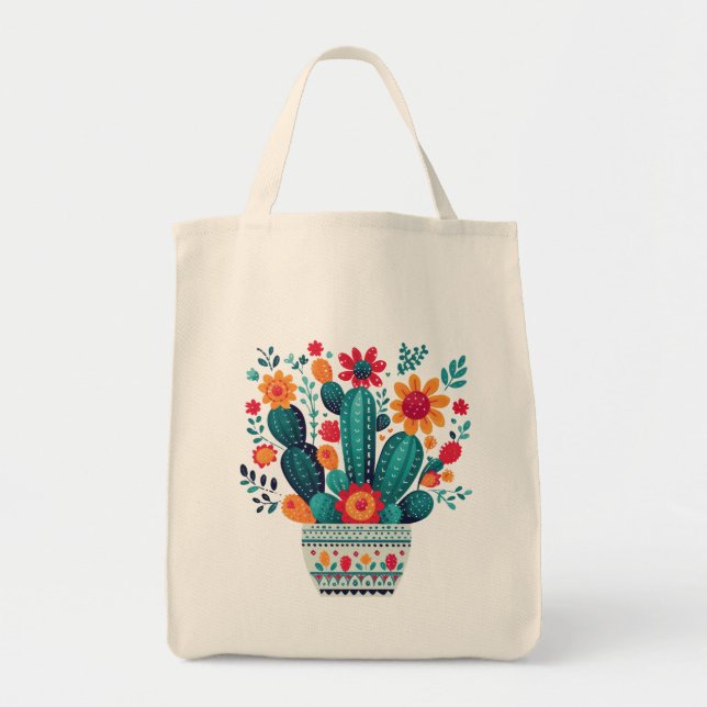 Cactus Tote Bag Tragetasche (Vorne)