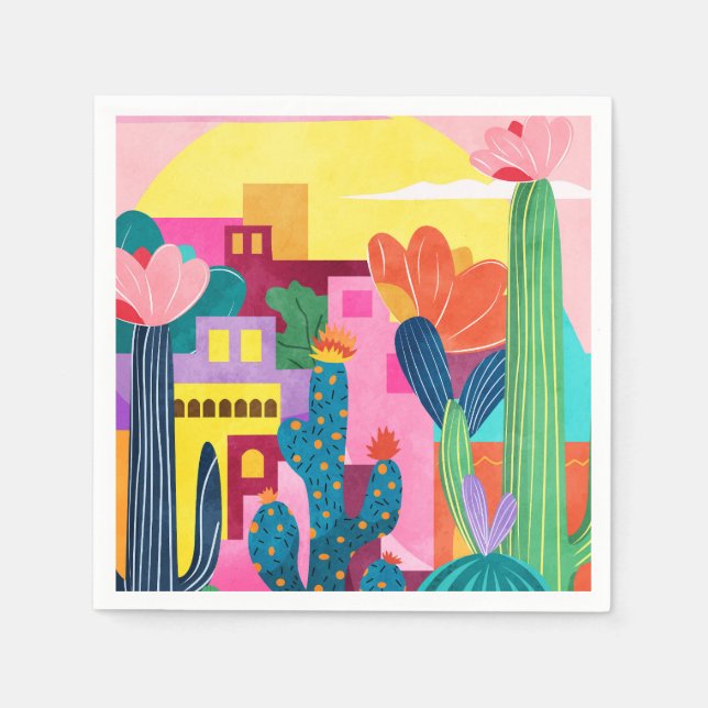 Cactus Town Serviette (Vorderseite)