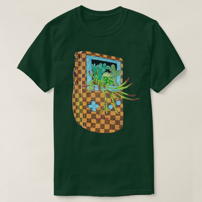Cactus Video Game Terrarium T-Shirt (Design vorne)