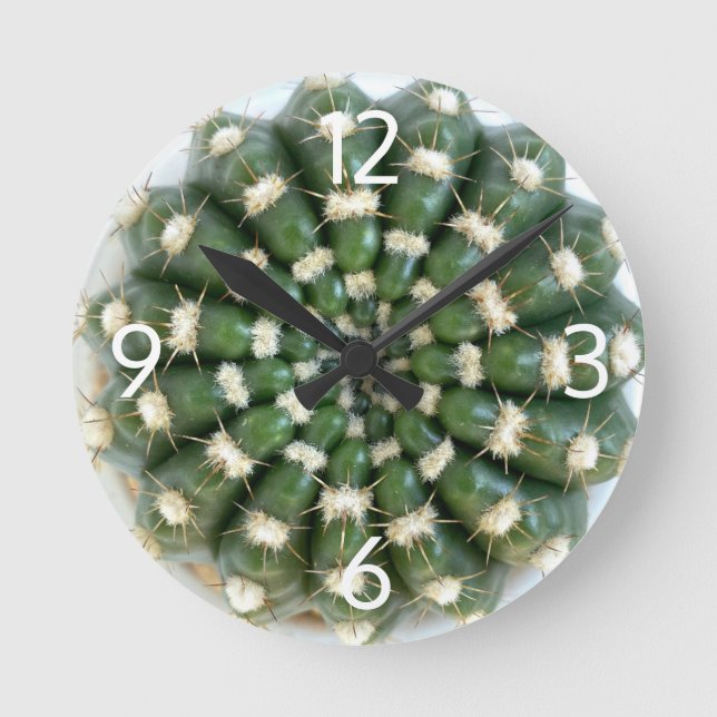 Cactus wall clock runde wanduhr (Vorderseite)