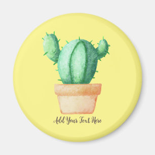 Cactus Watercolor Art - Pflanze Lovers T - Shirt Magnet