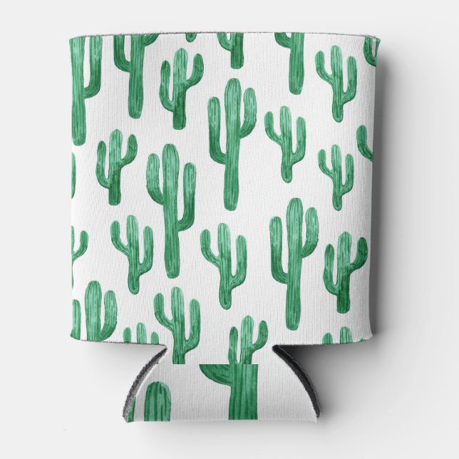 Cactus watercolor: handgezeichnet Abbildung Dosenkühler (Vorderseite)